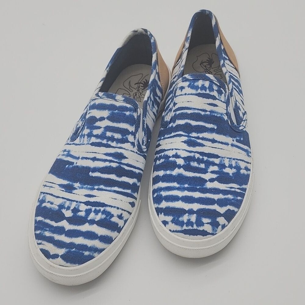 Margaritaville Blue & White Tye Dye Slipon Sneakers sz 9.5 Comfy